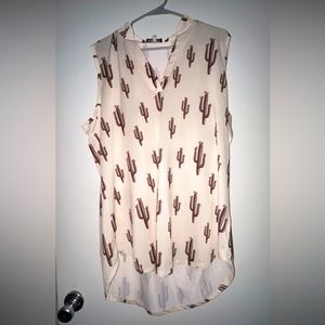SOLD Cowgirl Hardware Cactus blouse